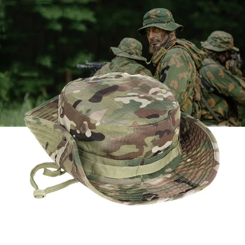 Camouflage Boonie Hat Tactical US Army Bucket Hats Military Multicam Panama Summer Cap Hunting Hiking Outdoor Camo Sun Caps Men
Camouflage Boonie Hat Tactical US Army Bucket Hats Military Multicam Panama Summer Cap Hunting Hiking Outdoor Camo Sun Caps Men