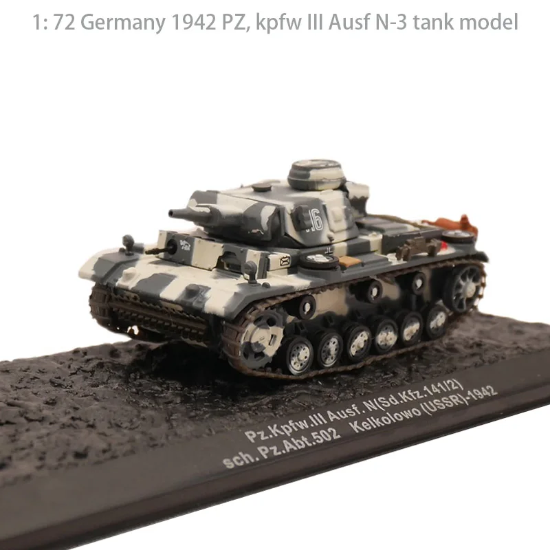 1: 72 Германия 1942 PZ, kpfw III Ausf N-3 модель резервуара Коллекционная модель готового продукта
1: 72 Германия 1942 PZ, kpfw III Ausf N-3 модель резервуара Коллекционная модель готового продукта