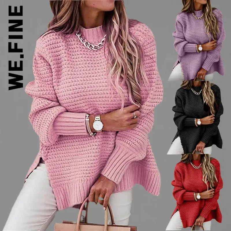 We.Fine Fashion вязаный женский свитер, простые милые свитера, женский джемпер с круглым вырезом, повседневные свитеры, женский свободный свитер
We.Fine Fashion вязаный женский свитер, простые милые свитера, женский джемпер с круглым вырезом, повседневные свитеры, женский свободный свитер