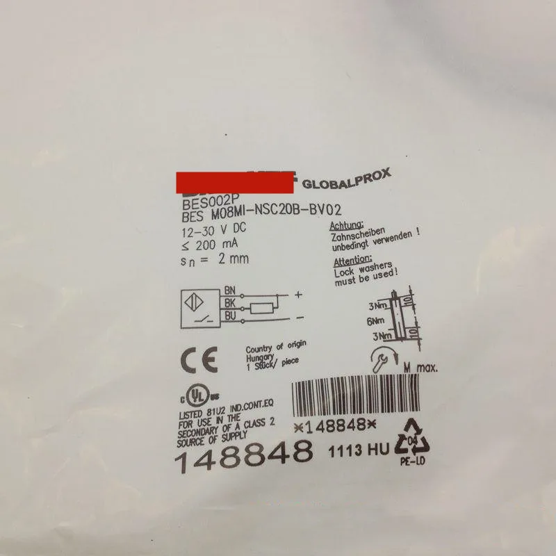 New BES M08MI-NSC20B-BV05 BV02 BV03 3 Wire NPN NO Proximity Switch Sensor
New BES M08MI-NSC20B-BV05 BV02 BV03 3 Wire NPN NO Proximity Switch Sensor