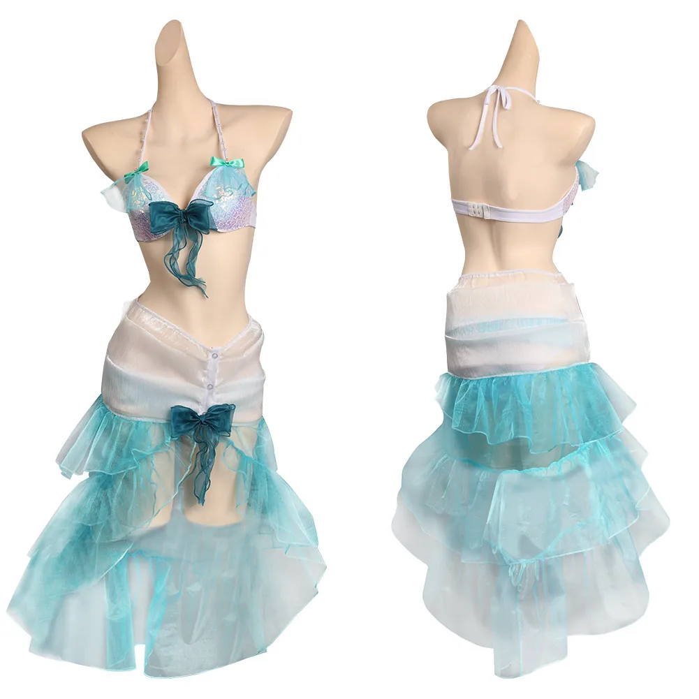 Ariel Cosplay Costume Swimsuit Women Bikini Top Beach Skirt Outfits Anime Halloween Carnival Party Disguise Suit for Girls
Ariel Cosplay Costume Swimsuit Women Bikini Top Beach Skirt Outfits Anime Halloween Carnival Party Disguise Suit for Girls
