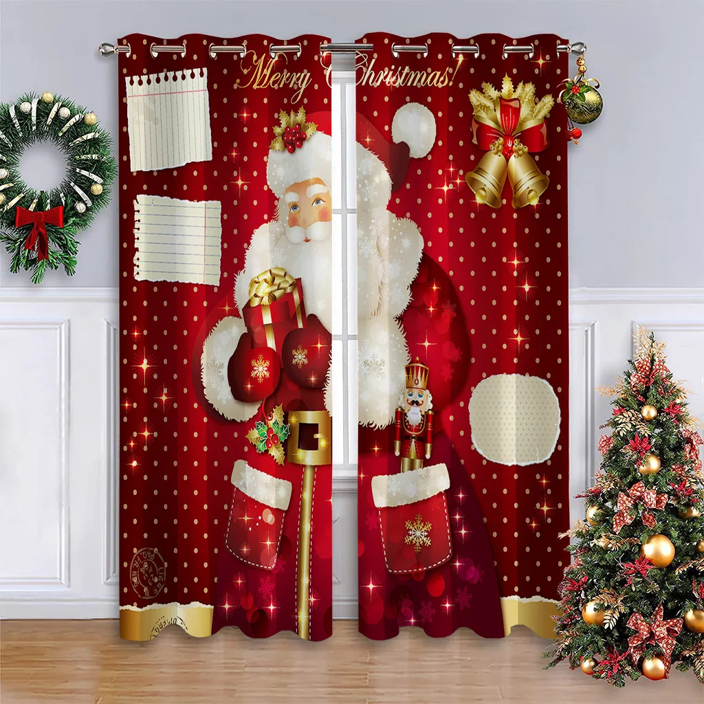 Happy New Year Santa Silver Snowflake Christmas Tree Thin Window Curtains for Living Room Bedroom Decor 2 Pieces Free Shipping
Happy New Year Santa Silver Snowflake Christmas Tree Thin Window Curtains for Living Room Bedroom Decor 2 Pieces Free Shipping