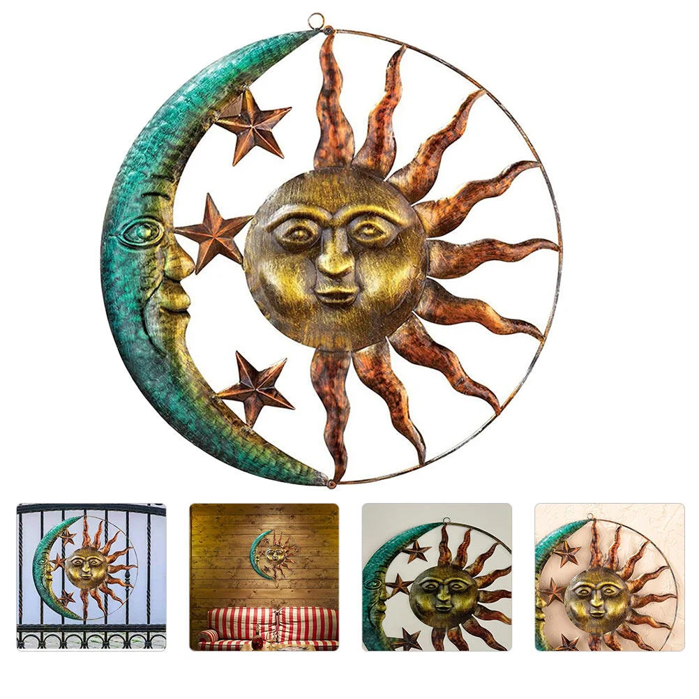 Sun Moon Wall Hanging Statue Decor Pendant Ornament Metal Wrought Iron Adornment Decoration
Sun Moon Wall Hanging Statue Decor Pendant Ornament Metal Wrought Iron Adornment Decoration