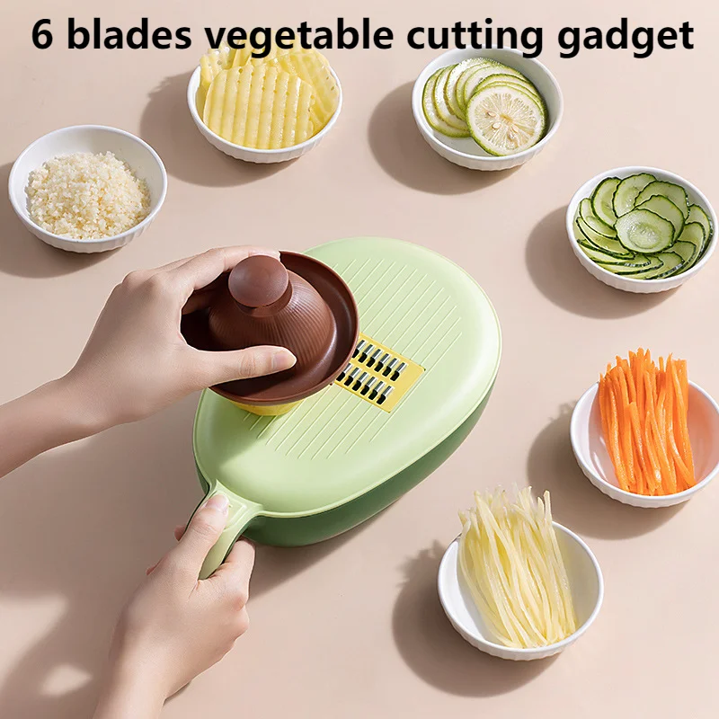 6 Blades Fruit Vegetable Cutting Gadget Non-slip Potato Shredded Wire Cutting Board Household Sliced Slicer Kitchen Tools
6 Blades Fruit Vegetable Cutting Gadget Non-slip Potato Shredded Wire Cutting Board Household Sliced Slicer Kitchen Tools