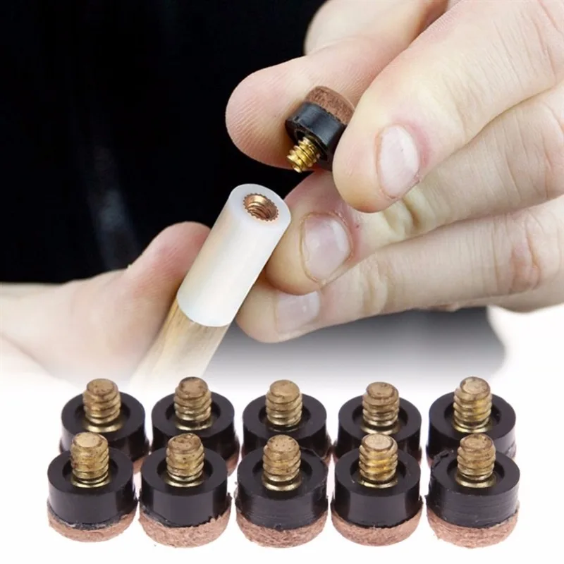 10Pcs Screw On Cue Tips For Billiard Pool Cue Stick and Snooker Cue Replacement Parts Stick Repair Tool Sports Entertainment
10Pcs Screw On Cue Tips For Billiard Pool Cue Stick and Snooker Cue Replacement Parts Stick Repair Tool Sports Entertainment