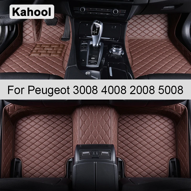 

Kahool Car Floor Mats For Peugeot 2008 3008 4008 5008 Foot Coche Accessories Carpets