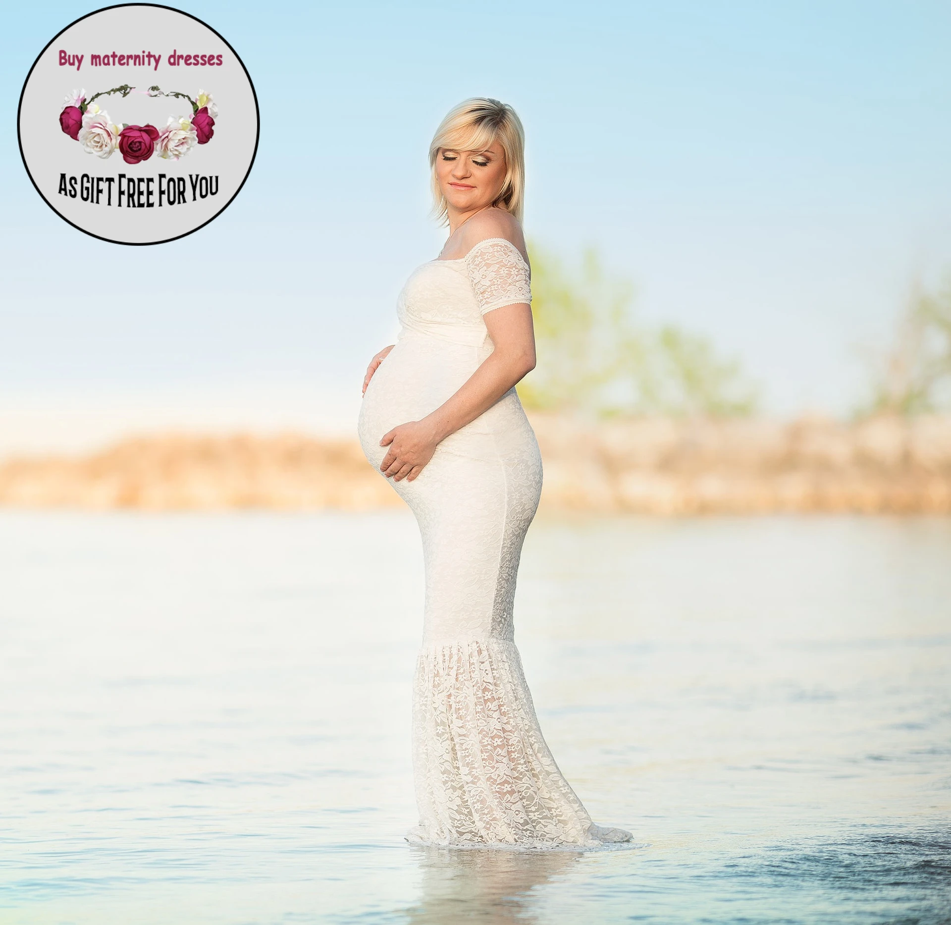 Women Lace Mermaid Maternity Dress for Photography Props Deep V-neck Short Dresses For Photo Shoot Pregnant Dress Lace Maxi Gown
Women Lace Mermaid Maternity Dress for Photography Props Deep V-neck Short Dresses For Photo Shoot Pregnant Dress Lace Maxi Gown