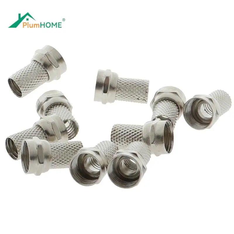 10 Pcs New Copper Twist On RG6 F Type Coaxial Cable Connector Plugs High Quality Connector For TV Satellite Antenna Coax Cable
10 Pcs New Copper Twist On RG6 F Type Coaxial Cable Connector Plugs High Quality Connector For TV Satellite Antenna Coax Cable