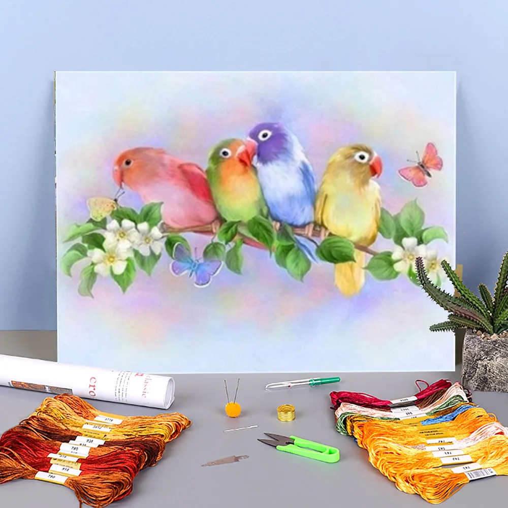 Bird Animal Printed Fabric 11CT Cross Stitch Embroidery Complete Kit DMC Threads Handmade Needlework Handicraft Hobby Needle
Bird Animal Printed Fabric 11CT Cross Stitch Embroidery Complete Kit DMC Threads Handmade Needlework Handicraft Hobby Needle