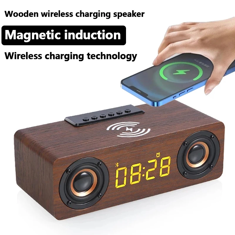 Alarm Clock Multi-function Wooden Wireless Bluetooth Speaker Subwoofer TV Soundbar Home Theater Column for Computer Speakers AUX
Alarm Clock Multi-function Wooden Wireless Bluetooth Speaker Subwoofer TV Soundbar Home Theater Column for Computer Speakers AUX