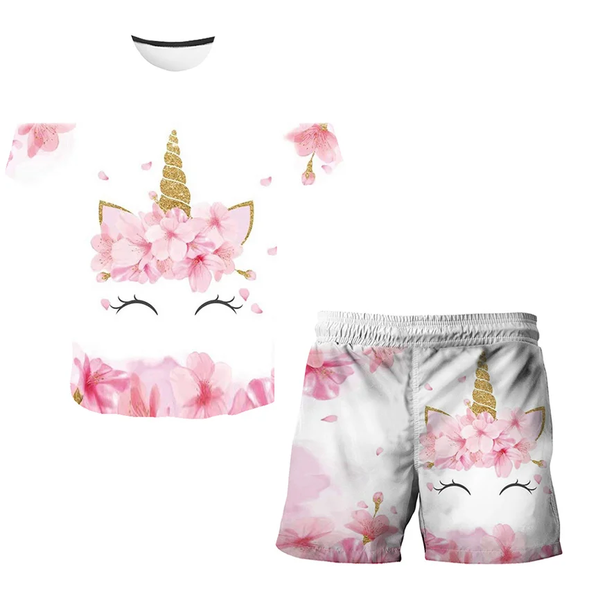 Summer Unicorn Baby Girl Clothes Child Clothing Set Cute 3D Print T Shirt And Short Pant 2pcs Kids Clothes Set Kids Clothes 4-14
Summer Unicorn Baby Girl Clothes Child Clothing Set Cute 3D Print T Shirt And Short Pant 2pcs Kids Clothes Set Kids Clothes 4-14