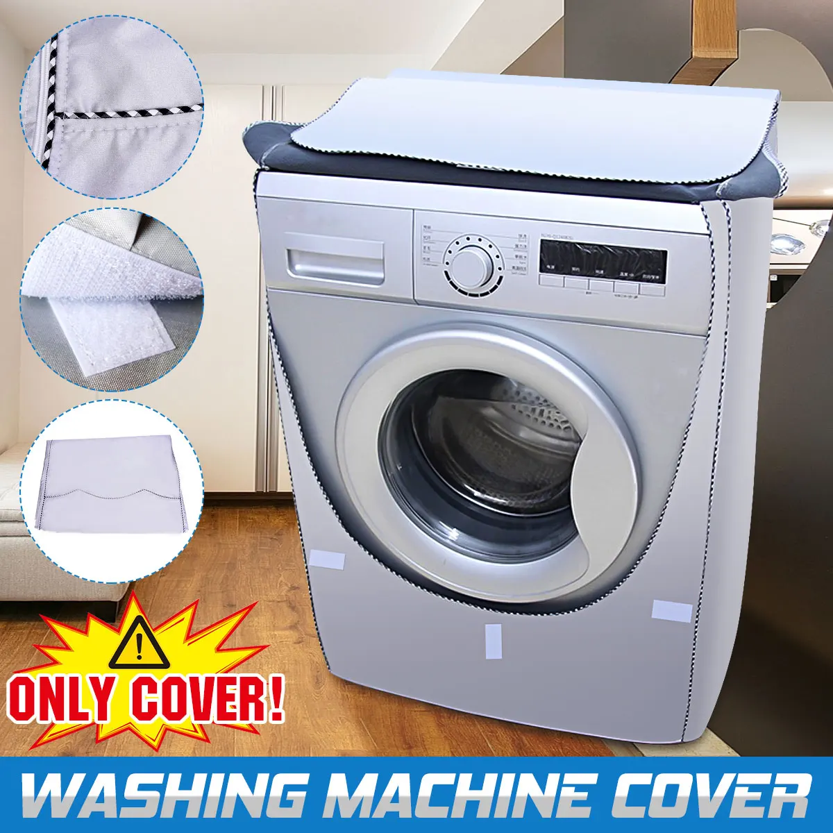 Laundry Dryer Cover Washing Machine Cover Polyester Fibre Waterproof Sunscreen Laundry Silver Coating Dustproof Machine Cover
Laundry Dryer Cover Washing Machine Cover Polyester Fibre Waterproof Sunscreen Laundry Silver Coating Dustproof Machine Cover