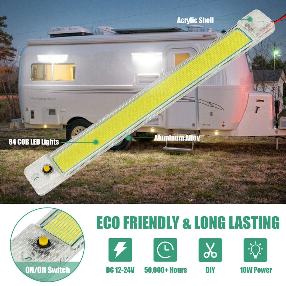2pcs Car LED Strip Lights Bar Universal 12V 24V Caravan Boat Fishing Camping Interior Lamp Reading Light Internal Lighting
2pcs Car LED Strip Lights Bar Universal 12V 24V Caravan Boat Fishing Camping Interior Lamp Reading Light Internal Lighting