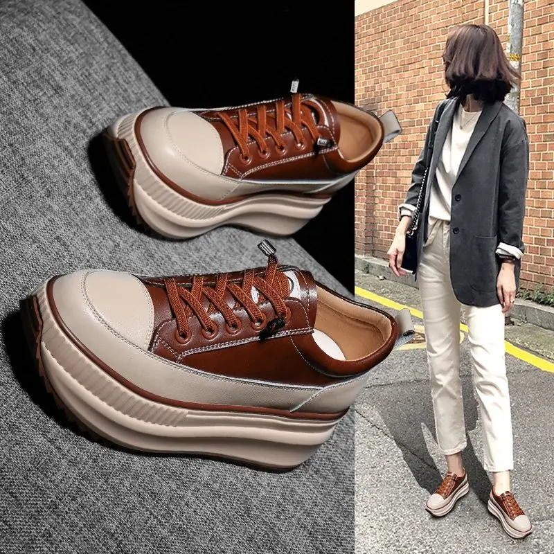 2022Women Winter Chunky Sneakers Warm Casual Vulcanized Shoes Woman High 7CM Lace Up High Top Leather Sneakers
2022Women Winter Chunky Sneakers Warm Casual Vulcanized Shoes Woman High 7CM Lace Up High Top Leather Sneakers