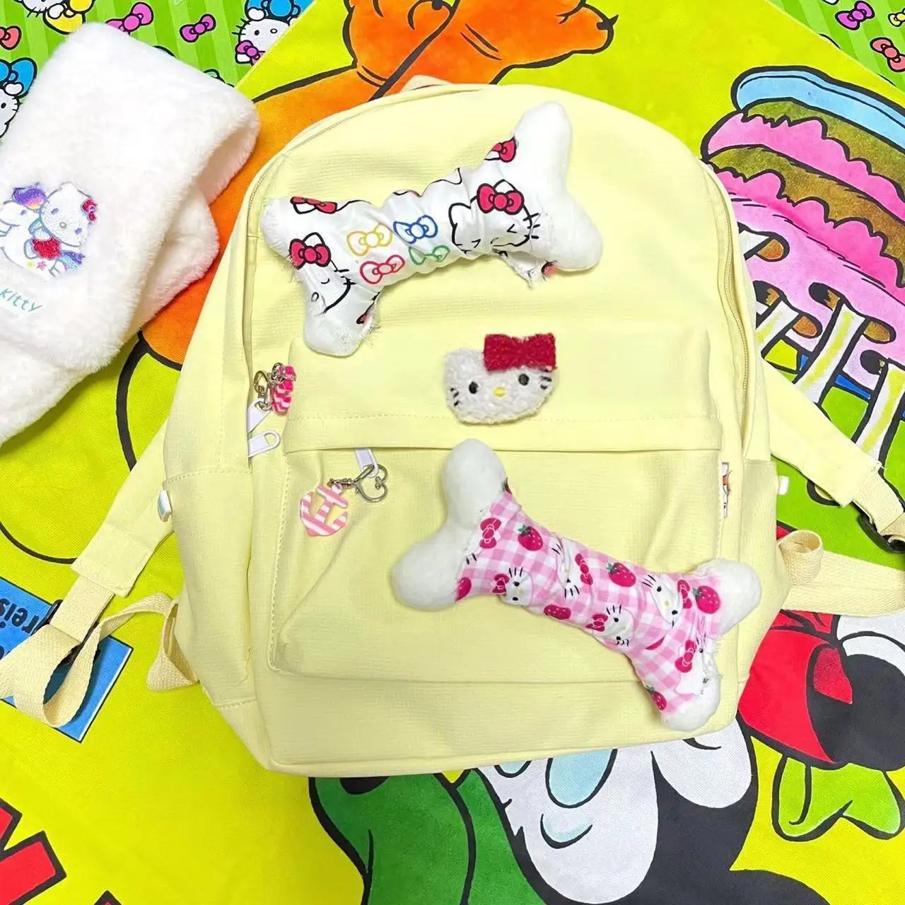 Hello Kitty Bags Backpacks Mochilas Y2K Kawaii Cute Backpack Stitch Cartoon Cream Child Candy Bag for Girls Student schoolbag
Hello Kitty Bags Backpacks Mochilas Y2K Kawaii Cute Backpack Stitch Cartoon Cream Child Candy Bag for Girls Student schoolbag