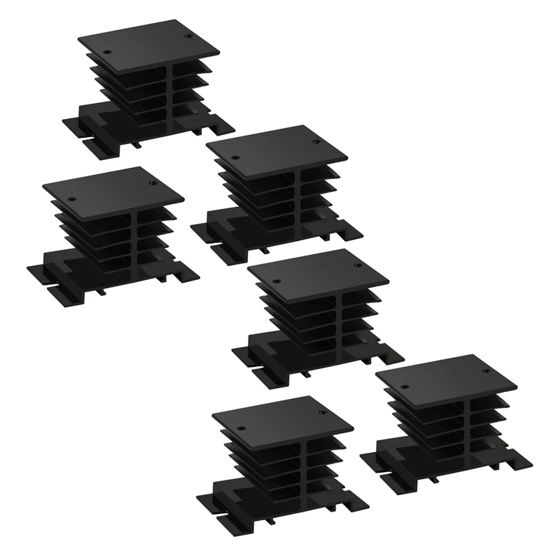 Solid State Relay Heat Sink,6PCS Aluminum Heatsink PID Temperature Controller Heat Sink For SSR-10,25,40A
Solid State Relay Heat Sink,6PCS Aluminum Heatsink PID Temperature Controller Heat Sink For SSR-10,25,40A