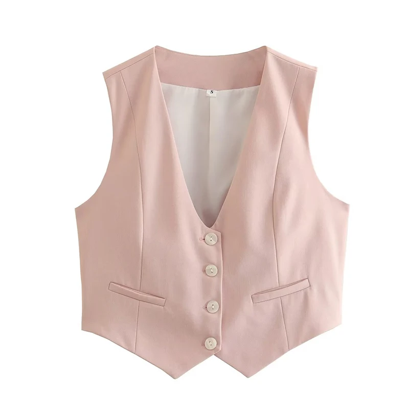 YENKYE 2023 Women Fashion V Neck Solid Short Vest Coat Office Ladies Sleeveless Single Breasted Waistcoat Chic Crop Top
YENKYE 2023 Women Fashion V Neck Solid Short Vest Coat Office Ladies Sleeveless Single Breasted Waistcoat Chic Crop Top