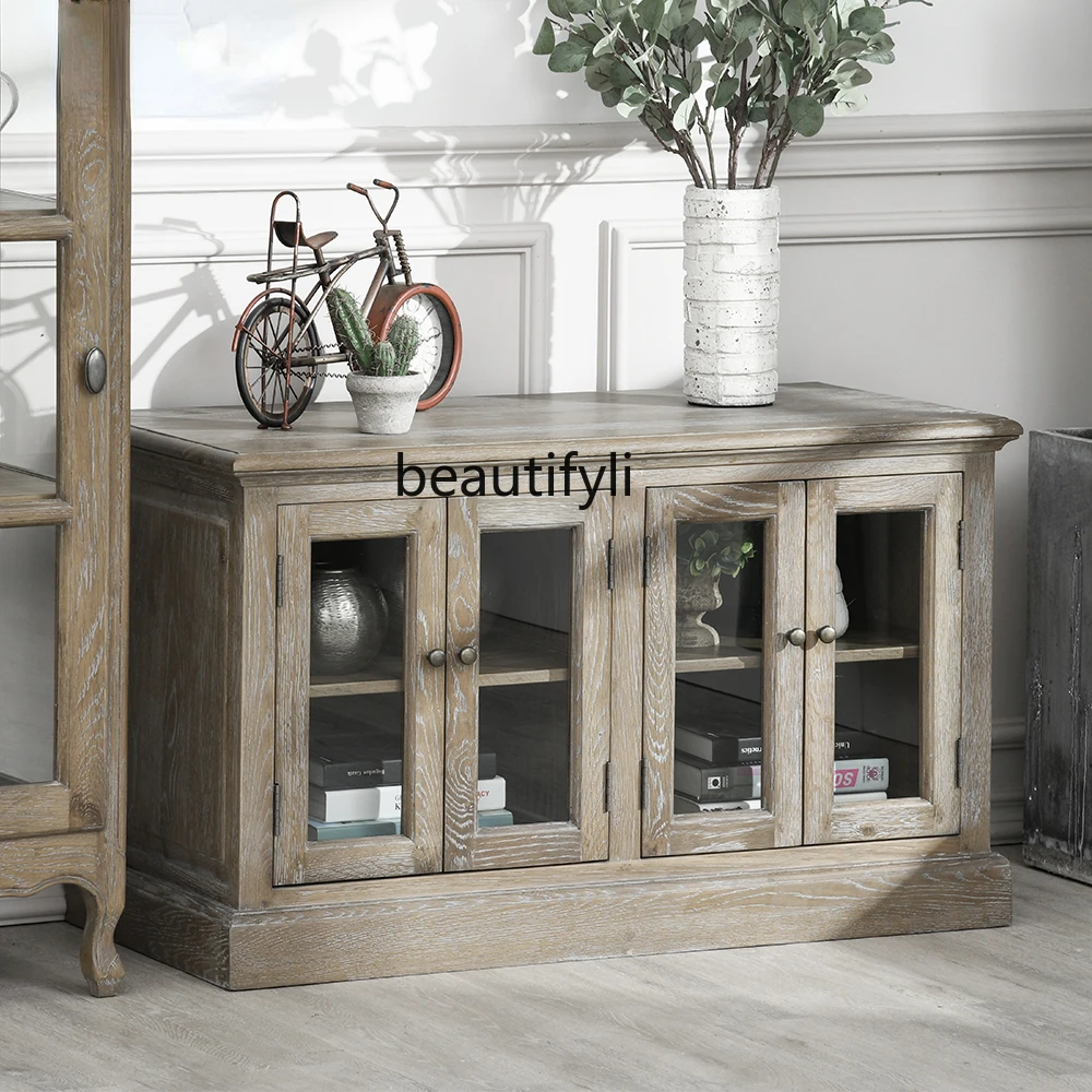 yj American Style French Style North American White Oak TV Cabinet Solid Wood Vintage Distressed Locker
yj American Style French Style North American White Oak TV Cabinet Solid Wood Vintage Distressed Locker
