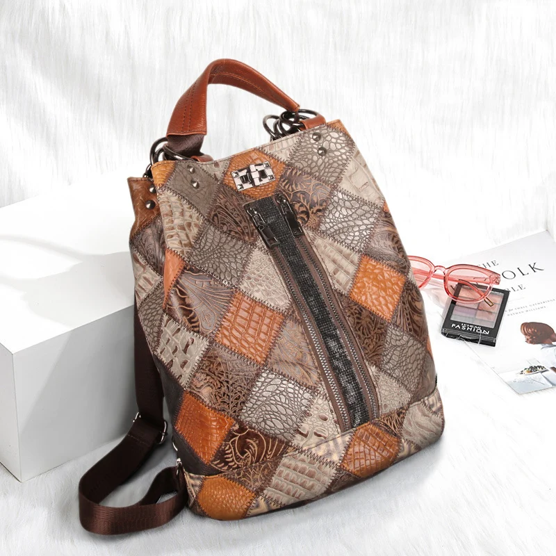 Women Backpacks Cowhide Genuine Leather Brand Design School Bucket Bags For Teenage Handbag Handmade Travelling Female Knapsack
Women Backpacks Cowhide Genuine Leather Brand Design School Bucket Bags For Teenage Handbag Handmade Travelling Female Knapsack
