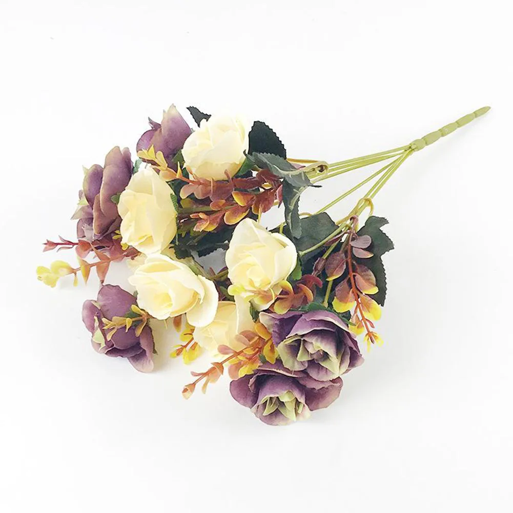 12 Heads Silk Rose Artificial Flowers Bouquet Plastic Accessories Home Living Room Wedding Table Grave Decoration Fake Flower2
12 Heads Silk Rose Artificial Flowers Bouquet Plastic Accessories Home Living Room Wedding Table Grave Decoration Fake Flower2