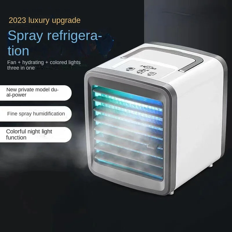 Portable mini air cooler refrigeration air conditioning fan humidification spray office USB charging small fan
Portable mini air cooler refrigeration air conditioning fan humidification spray office USB charging small fan