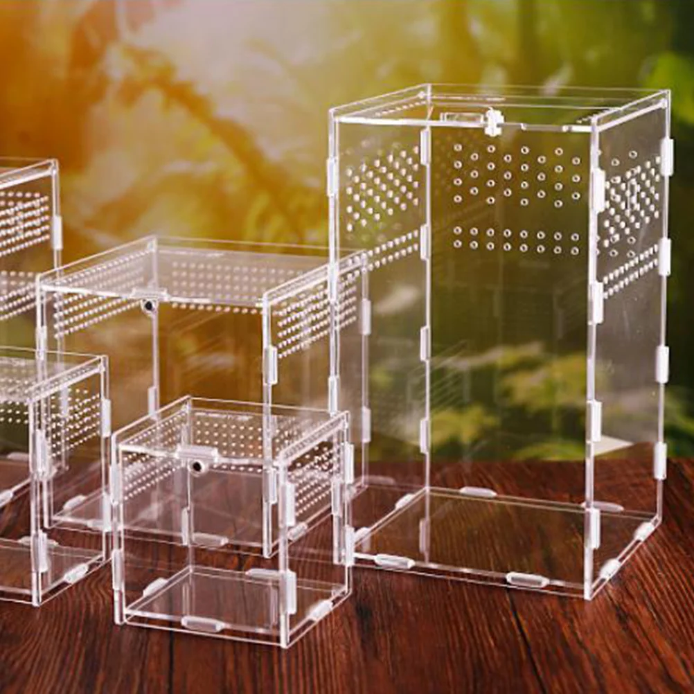 Creeper House Gecko Habitat Plastic Insects Breeding Cage Reptile Feeding Box Worm Clear Container Supplies
Creeper House Gecko Habitat Plastic Insects Breeding Cage Reptile Feeding Box Worm Clear Container Supplies