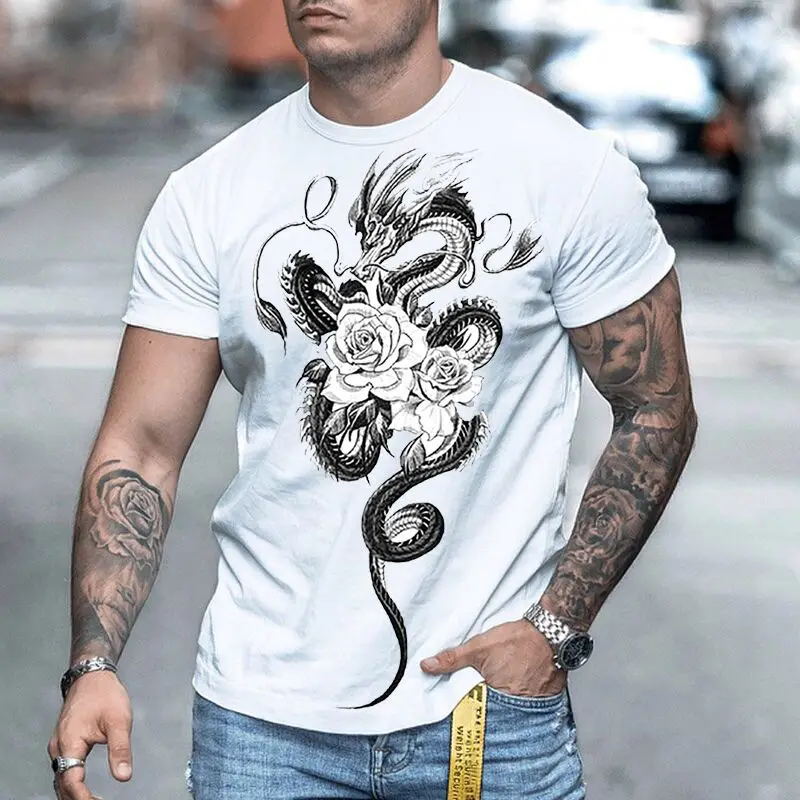 Men's Street T-shirt Men 3D Tattoo Sticker Printing Short Sleeve Tops Fashion Everyday T Shirt Oversized Tee Shirt Men Clothing
Men's Street T-shirt Men 3D Tattoo Sticker Printing Short Sleeve Tops Fashion Everyday T Shirt Oversized Tee Shirt Men Clothing