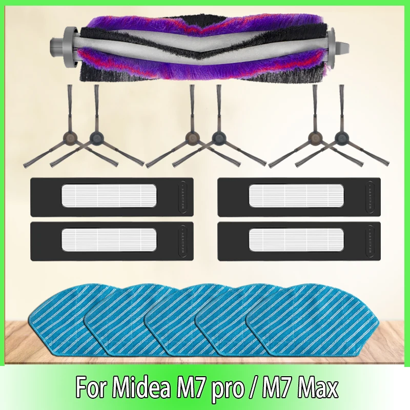 Main Side Brush HEPA Filter Mops Cloth For Midea M7 PRO /M7 MAX Robot Vacuum Cleaner Accessories Replacement
Main Side Brush HEPA Filter Mops Cloth For Midea M7 PRO /M7 MAX Robot Vacuum Cleaner Accessories Replacement