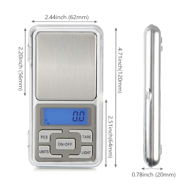 2 Pcs Digital Scale,Pocket Scale,LED Backlight Display,500G-0.01G for Kitchen,Jewellery,Drug,Tea,Yeast,Coffee(Silver)
2 Pcs Digital Scale,Pocket Scale,LED Backlight Display,500G-0.01G for Kitchen,Jewellery,Drug,Tea,Yeast,Coffee(Silver)