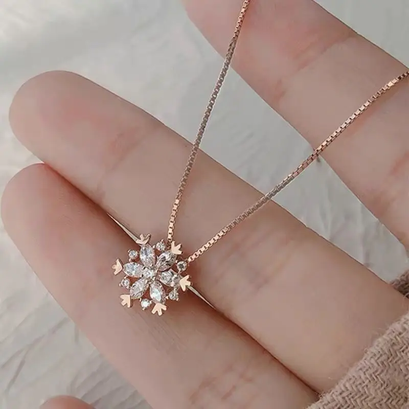 YACHU Woman Jewelry Silver Snowflake Clavicle Pendant Necklaces for Women Girl Romantic Female Wedding Jewelry Neck Chain
YACHU Woman Jewelry Silver Snowflake Clavicle Pendant Necklaces for Women Girl Romantic Female Wedding Jewelry Neck Chain