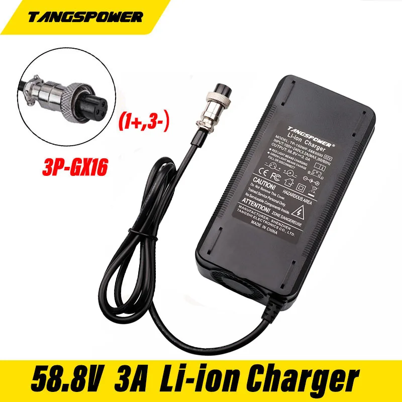 

58.8V 3A Kugoo G1 Electric Scooter Battery Charger For Kugoo G1 Charger 14S 52V Li-ion Battery Electric Bike Charger with GX16