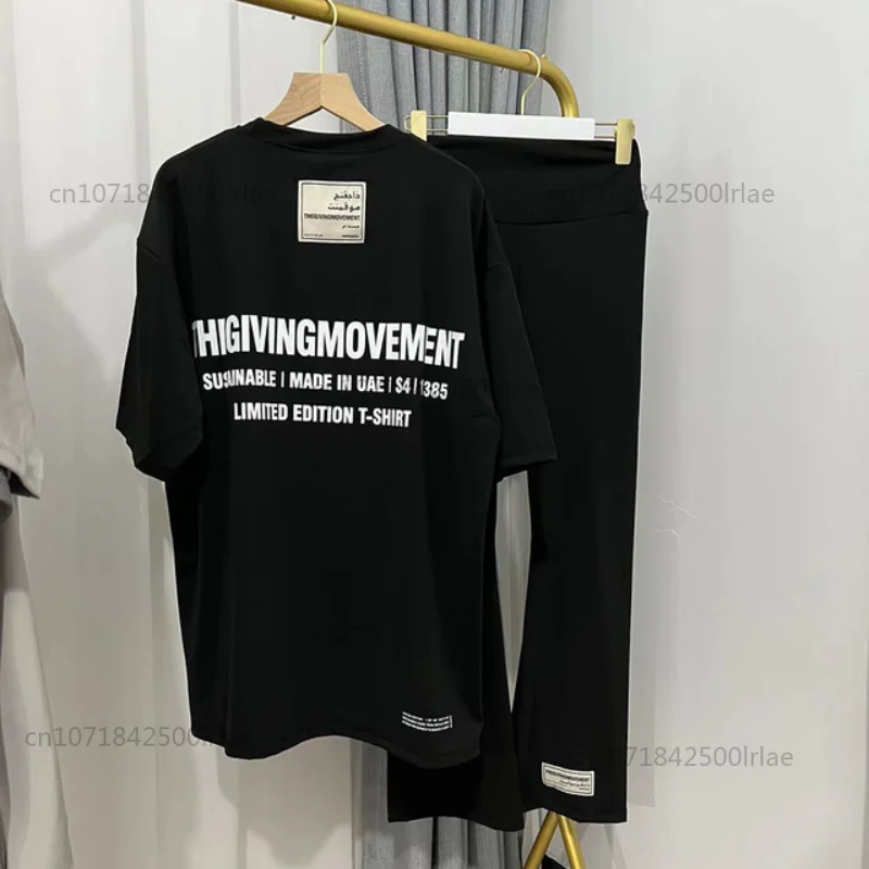 TGM Activewear Men's Women's Suits Flared Leggings Yoga Pants + Letters Print T-Shirt Women Casual Streetwear Two Piece Sets
TGM Activewear Men's Women's Suits Flared Leggings Yoga Pants + Letters Print T-Shirt Women Casual Streetwear Two Piece Sets