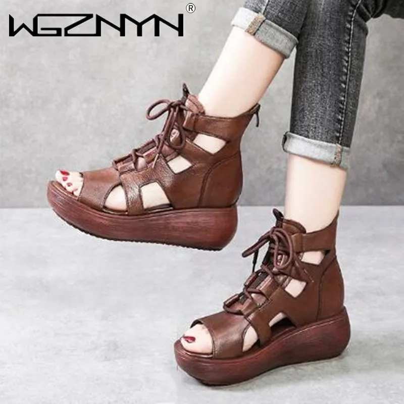 Lady Fashion Genuine PU Leather Gladiator Sandals Women Comfort Open Toe Shoe NEW Summer Sports Lace-up Beach Sandalias De Mujer
Lady Fashion Genuine PU Leather Gladiator Sandals Women Comfort Open Toe Shoe NEW Summer Sports Lace-up Beach Sandalias De Mujer