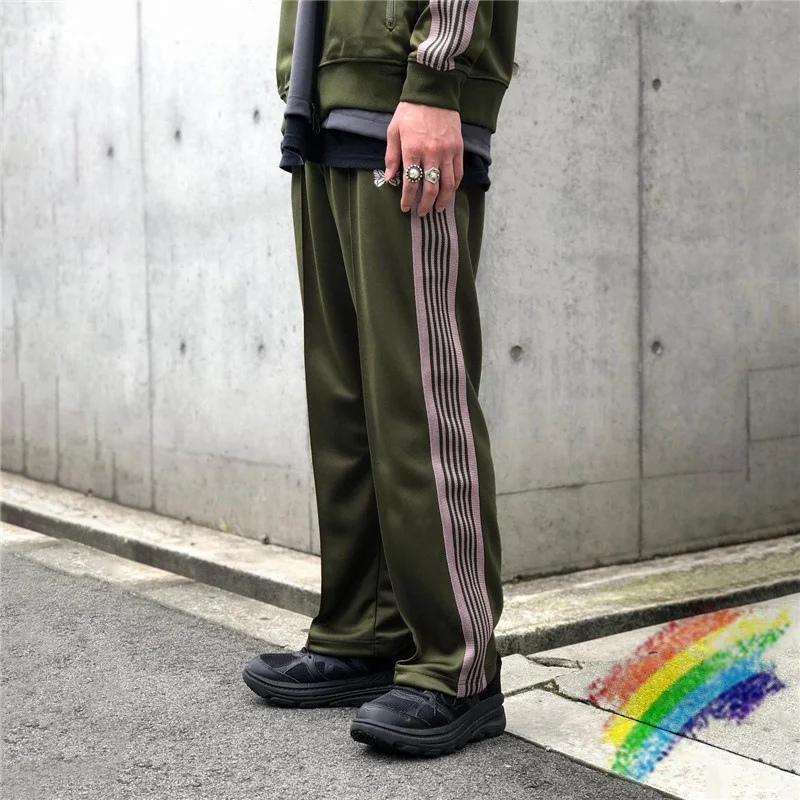 High-quality Ribbon Butterfly Embroidery AWGE Needles Sweatpants Joggers Striped AWGE Pants Men Women 1:1 Needles Trousers
High-quality Ribbon Butterfly Embroidery AWGE Needles Sweatpants Joggers Striped AWGE Pants Men Women 1:1 Needles Trousers