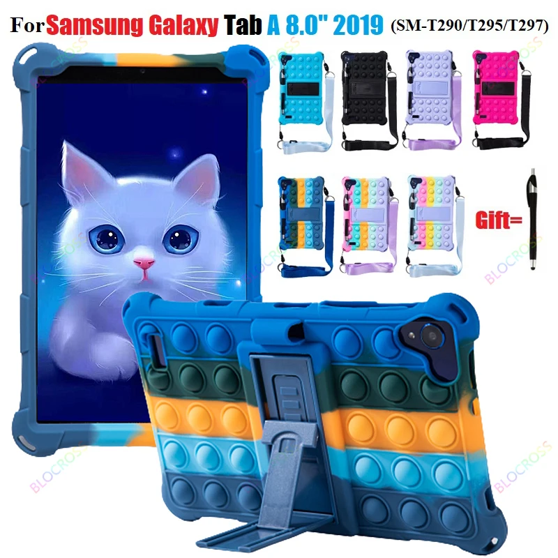 Kids Silicone Stand for Galaxy A 8.0 2019 SM-290 SM-T295 Reliver Stress Bubble Cover for Galaxy Tab 8.0 inch with Strap + Stylus
Kids Silicone Stand for Galaxy A 8.0 2019 SM-290 SM-T295 Reliver Stress Bubble Cover for Galaxy Tab 8.0 inch with Strap + Stylus