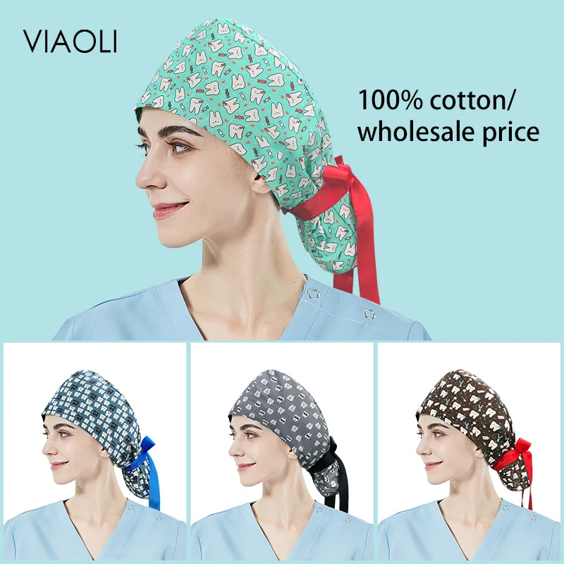 High Quality Nurse Frosted Cap Cotton Printed Sweat-absorbent Breathable Work Hat Wholesale Medical Accessories Surgical Cap
High Quality Nurse Frosted Cap Cotton Printed Sweat-absorbent Breathable Work Hat Wholesale Medical Accessories Surgical Cap