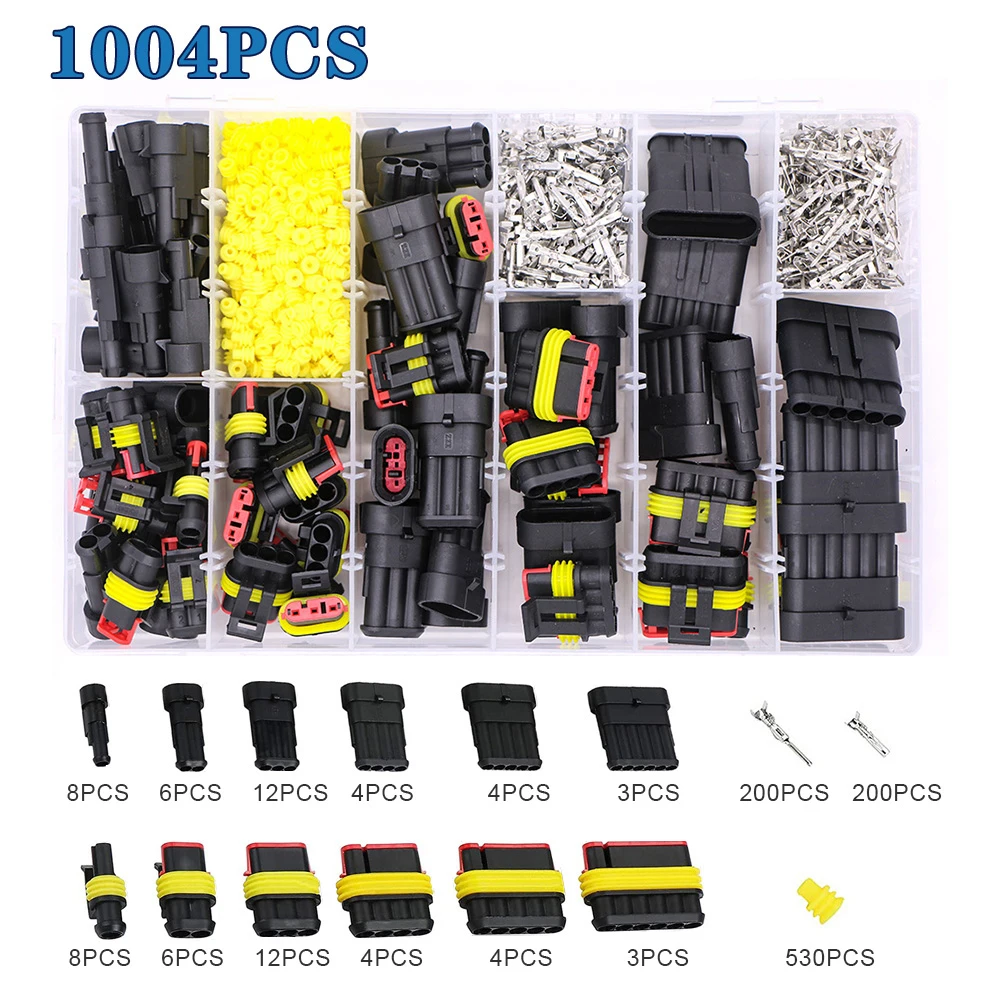 1004/708/408/352/240/216PCS 1-6Pins Waterproof Connector Automotive Car Marine Seal Electrical Wire Connector Plug Truck Harness
1004/708/408/352/240/216PCS 1-6Pins Waterproof Connector Automotive Car Marine Seal Electrical Wire Connector Plug Truck Harness