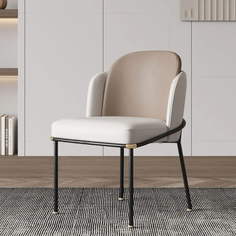 Nordic Luxury Minimalist Dining Chairs Black Metal Legs Ergonomic Makeup Chair Adults Relaxing Silla Comedor Nordic Furniture
Nordic Luxury Minimalist Dining Chairs Black Metal Legs Ergonomic Makeup Chair Adults Relaxing Silla Comedor Nordic Furniture