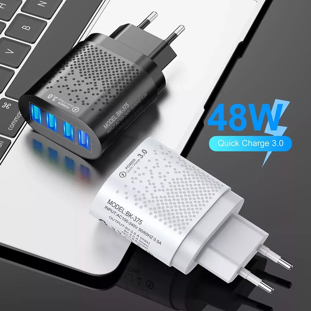 USB Charger 48W EU/US Phone Charger Quick Charge 3.0 12 11 3A Fast Chargeing Mobile Phone Charger
USB Charger 48W EU/US Phone Charger Quick Charge 3.0 12 11 3A Fast Chargeing Mobile Phone Charger