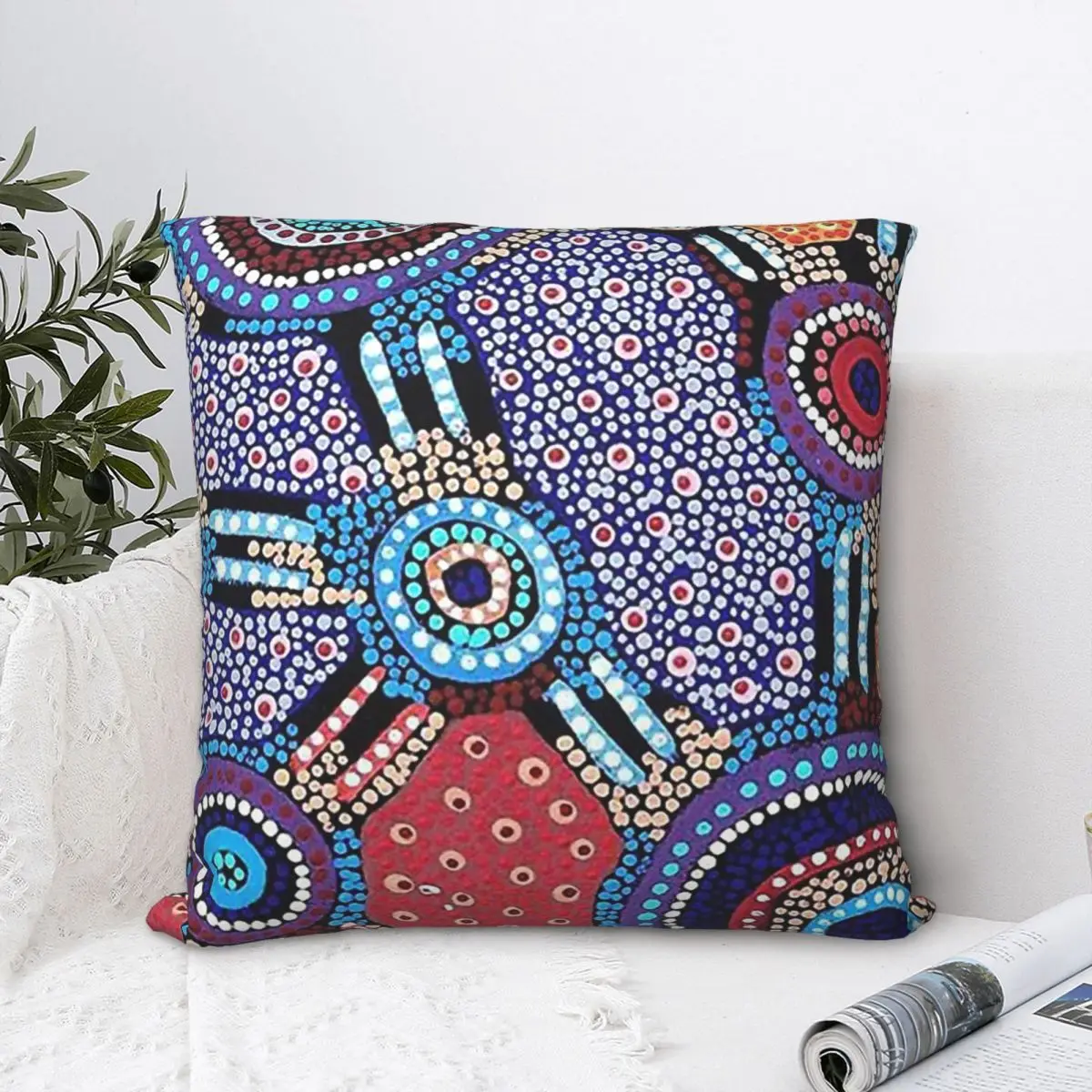 Dot Colorful Throw Pillow Case Australian Aboriginal Art Backpack Cushions Covers DIY Printed Reusable Sofa Decor
Dot Colorful Throw Pillow Case Australian Aboriginal Art Backpack Cushions Covers DIY Printed Reusable Sofa Decor
