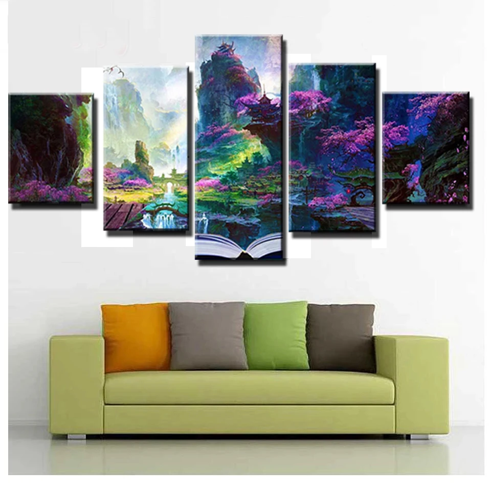 5 Panel Diamond painting Fantasy Romantic Mountain Sakura Waterfall Landscape picture of rhinestone mosaic full embroidery E367
5 Panel Diamond painting Fantasy Romantic Mountain Sakura Waterfall Landscape picture of rhinestone mosaic full embroidery E367