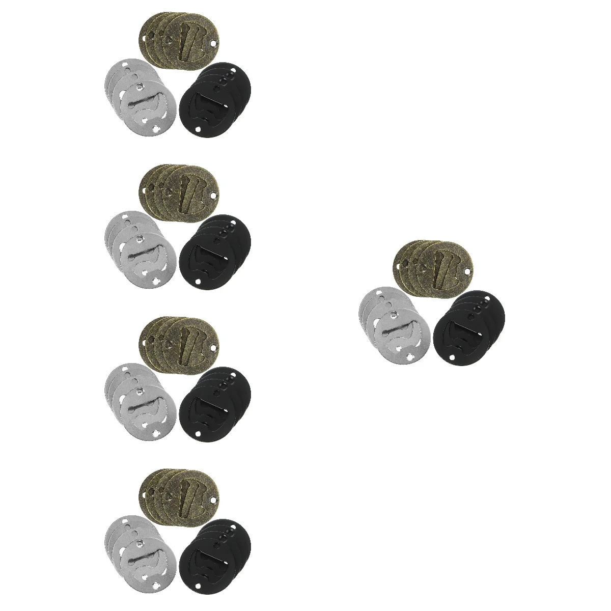 60 Pcs Bottle Opener Making Parts Inset Insert Beer Wall Mounted Kit Tool Accessory Metal DIY
60 Pcs Bottle Opener Making Parts Inset Insert Beer Wall Mounted Kit Tool Accessory Metal DIY