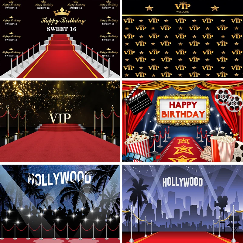 Gold Crown Hollywood Red Carpet Stage Photography Backdrop Happy Sweet 16th Birthday Party Family Portrait Photocall Background
Gold Crown Hollywood Red Carpet Stage Photography Backdrop Happy Sweet 16th Birthday Party Family Portrait Photocall Background