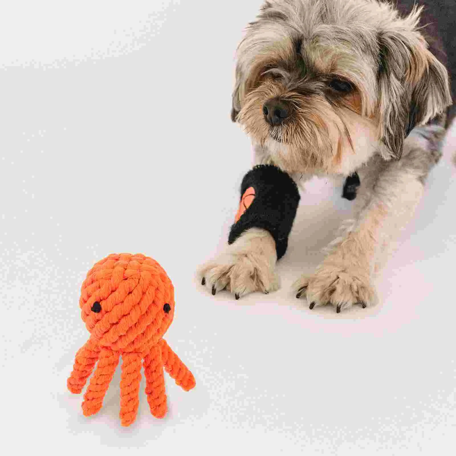 

Molar Teeth Plaything Pet Dog Chew Toy Cotton Rope Bite Grinding Cartoon Puppy Playtime Toys For Teething Kitten