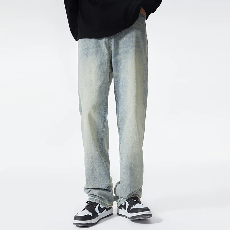 New High Street Vintage Loose Trousers Daily Casual Straight Panel Jeans Men for Summer
New High Street Vintage Loose Trousers Daily Casual Straight Panel Jeans Men for Summer