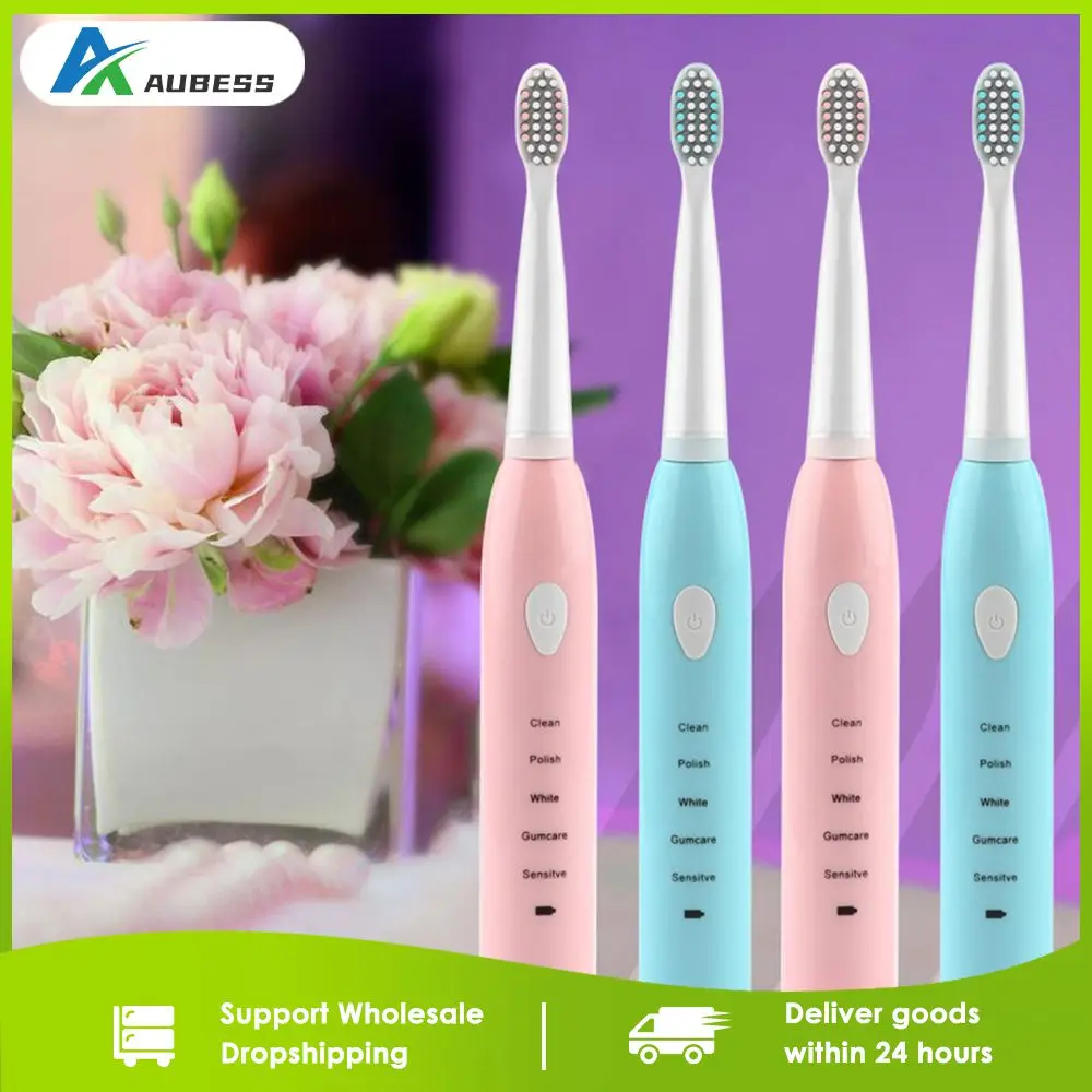 Ultrasonic Electric Tooth Brush Tooth Cleaning USB Rechargeable Electric Toothbrush 4 Replacement Heads 5 Cleaning Modes Home
Ultrasonic Electric Tooth Brush Tooth Cleaning USB Rechargeable Electric Toothbrush 4 Replacement Heads 5 Cleaning Modes Home