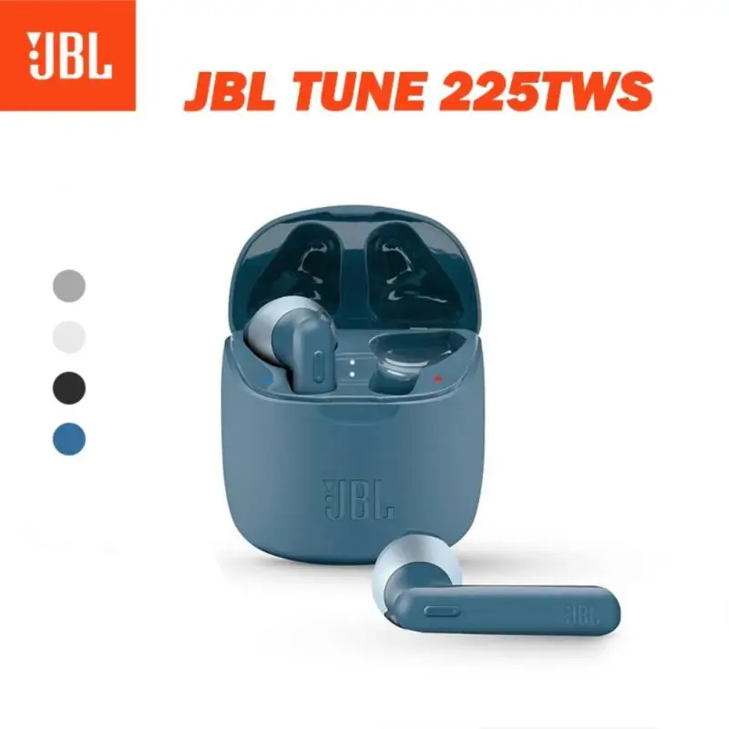 

100% Оригинальные беспроводные Bluetooth-наушники JBL TUNE 225TWS, стереонаушники JBL T225 TWS, наушники-вкладыши с басами, гарнитура с микрофоном и зарядным ...