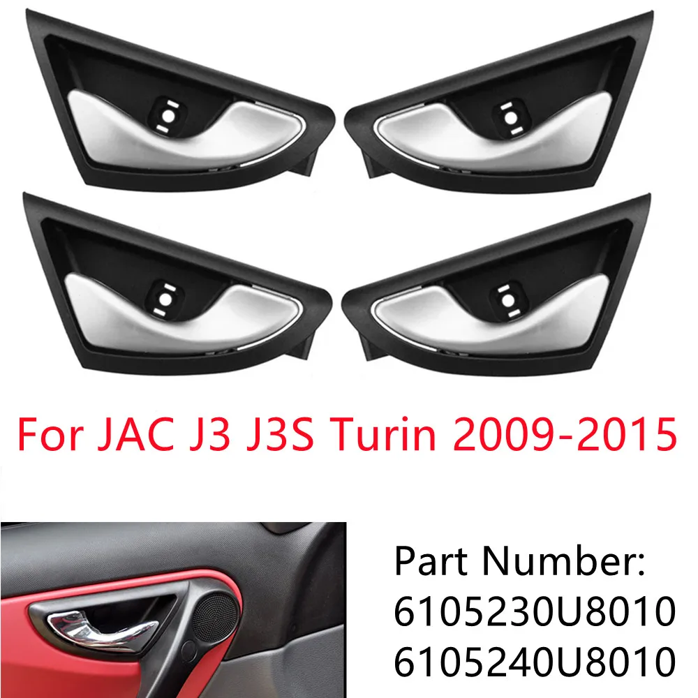 4Pcs Car Interior Door Handle Handles 6105240U8010 For JAC J3 J3S Turin 09-2015 6105230U8010 Electroplating Inner Button Handle
4Pcs Car Interior Door Handle Handles 6105240U8010 For JAC J3 J3S Turin 09-2015 6105230U8010 Electroplating Inner Button Handle