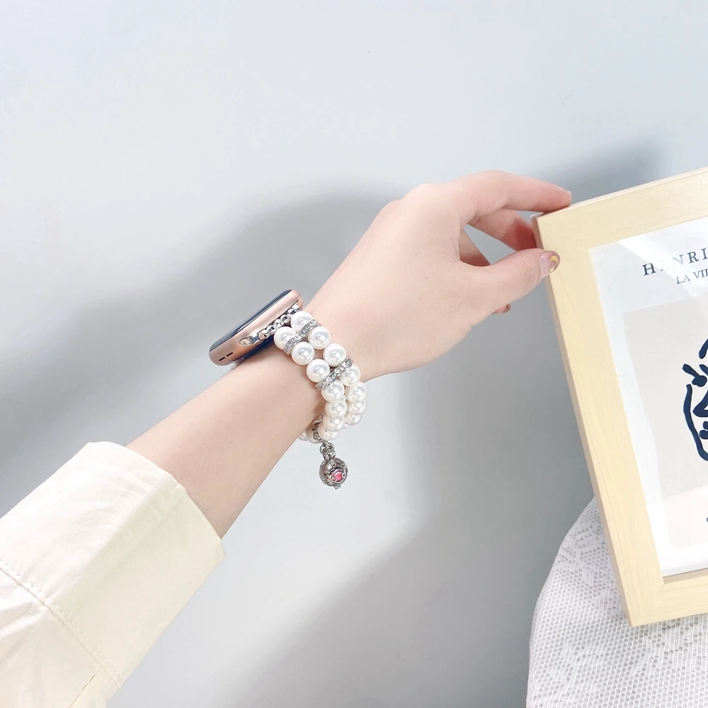 41mm 45mm Round Pearl Stretchy Band for Apple Watch SE3 2 1 38/40mm 42mm 44mm Perfume Ball Pearl Strap for iWatch Loop SE7 6 5 4
41mm 45mm Round Pearl Stretchy Band for Apple Watch SE3 2 1 38/40mm 42mm 44mm Perfume Ball Pearl Strap for iWatch Loop SE7 6 5 4