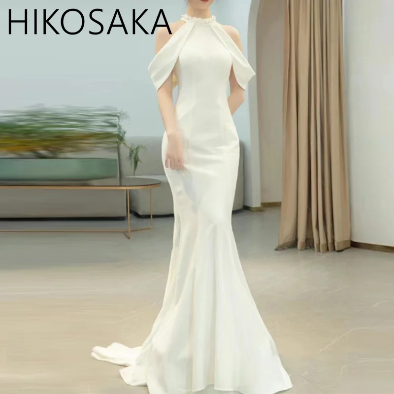 Off The Shoulder Light Satin Wedding Dress 2023 New Boho Mermai Wedding Dress Strapless Halter Collar Vestido De Noiva
Off The Shoulder Light Satin Wedding Dress 2023 New Boho Mermai Wedding Dress Strapless Halter Collar Vestido De Noiva